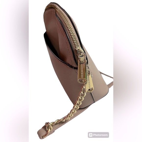 Steve Madden beige double zipper purse with long crossbody chain - Picture 9 of 13